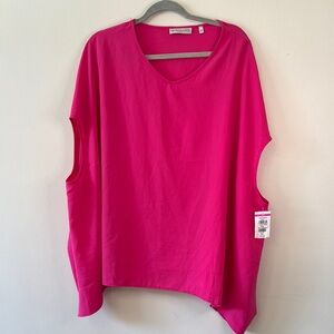 Patrizia Luca Oversize Tunic Top Hot Pink One Size NWT
